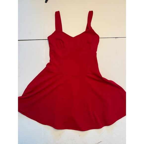 Madden Girl Dresses & Skirts - Madden Girl Red Fit and Flare Skater Dress Sweetheart Neck Sleeveless Medium